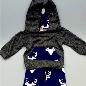 Oh Deer! 2 piece hoodie and jogging pants outfit is perfect for Fall & Winter
